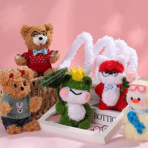 Nouveau mignon grenouille renard cryptage fuzzy <span class=keywords><strong>fil</strong></span> tuyau nettoyant à la main bricolage matériel paquet chenille tiges pour bricolage animaux - Product Image 4