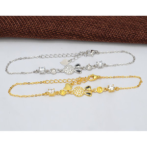 Bracelet en argent S925 pour femmes, petit bracelet fantaisie avec 6-7 perles, accessoires de bijoux DIY, fait à la main avec un plateau vide - Product Image 2