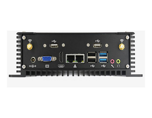Mini PC industriel sans ventilateur <span class=keywords><strong>I3</strong></span> 6167U/6157U, 6 ports COM, RS485, double LAN GbE, 10 GPIO, 12V, PC embarqué, IoT, MES, Acquisition de données - Product Image 2