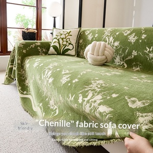 Manta de Sofá de Chenilla con Diseño Floral Personalizado DL, Manta de Felpa Suave de Poliéster, Decoración de Hogar de Lujo, Regalo Romántico al por Mayor, Funda para Sofá OEM - Product Image 3