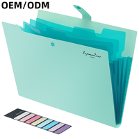 Classeur A4/Lettre Durable Multi-Pocket Snap Button File Folders Organizer Expandable Basic Office Stationery PP Binder Custom A5 Book