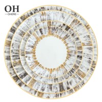 Vente directe usine – Assiettes décoratives élégantes en céramique pour mariage, idéales pour la location de tables de mariage, service OEM disponible