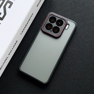 Coques de téléphone portable transparentes noires mates avec anneau magnétique et protection intégrale 360° pour Xiaomi 15 Ultra - Product Image 2