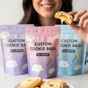 Sacs à biscuits personnalisés, pochettes verticales, qualité alimentaire, certifiées FDA, impression numérique, laminées BOPP, thermoscellables, emballage refermable - Product Image 6