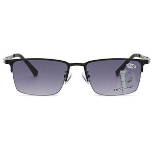 Lunettes de soleil progressives multifocales semi-cerclées de style fin, de haute qualité, bloquant <span class=keywords><strong>la</strong></span> lumière bleue, avec verres de lecture gris PC anti-lumière bleue - Product Image 4