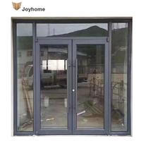 Approuvé par l'Amérique du Nord Double couche Verre trempé Aluminium Ascenseur Portes coulissantes Moderne Manuel Extérieur Impact des ouragans