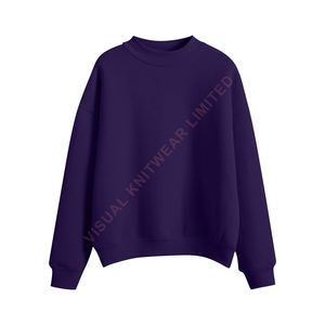 100% vente en gros coton uni femmes pull sweat Logo personnalisé femmes surdimensionné polaire sweat pour la mode d'hiver - Product Image 1