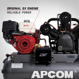 Compresseur d'air industriel à essence APCOM 15HP 300L |   Pompe à piston haute pression 8-12,5 bars, refroidie par air, pour travaux miniers - Product Image 3