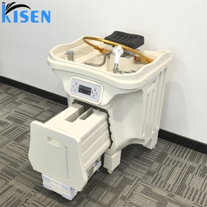 KISEN Bac de lavage amovible avec repose-pieds réglable en hauteur, pour salon de coiffure, spa capillaire et thérapie, avec éclairage LED, pour coiffeur - Product Image 3
