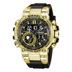 SMAEL 8093 Sport montre hommes montres étanche 5Bar double temps hommes montres résistant aux chocs réveil montre homme