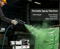 Pistolet de pulvérisation portable 1:1 pour polyurée 1500 ml, idéal pour la peinture et le revêtement, compatible avec les cartouches doubles NSJ