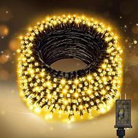 Großhandel OEM Benutzerdefiniertes Logo Niederspannung 8 Modi Grüner Draht Versteckt 50M 500LED IP44 Wasserdicht CE-Zertifiziert Feenlichterkette für Weihnachten