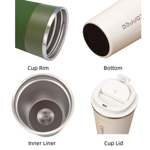 Vaso Térmico de Acero Inoxidable de 16 oz, Doble Pared, Aislado al Vacío, a Prueba de Fugas, Libre de BPA, para Viajes, Café y Uso en la Oficina - Product Image 6