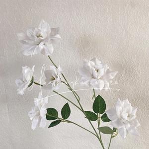 Artificial Rose <b>Flower</b> <b>Single</b> Branch Silk Embossing High Simulation Wedding Home Decor - Product Image 3