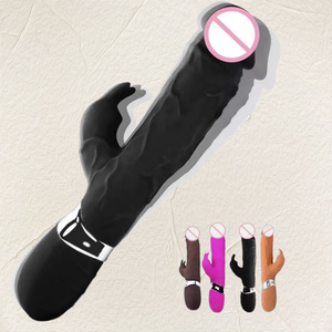 Vibrador de Conejita de Doble Cabeza, Dildo Simulado, Vibrador AV Estilo Conejo con Doble Punto G para Masturbación Femenina - Product Image 2