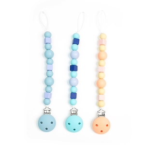 Nuevo Diseño Seguro Multi estilo no tóxico Bpa libre rosa azul bebé chupete de silicona Clip cadena - Product Image 4