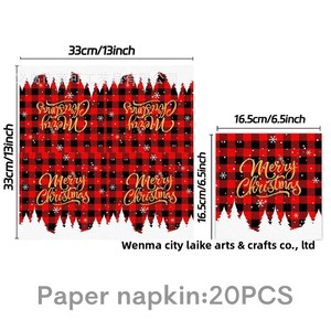Ensemble de vaisselle de fête de Noël style flocon de neige, 96 pièces, <span class=keywords><strong>serviettes</strong></span> en <span class=keywords><strong>papier</strong></span>, gobelets, assiettes, couteaux, fourchettes pour fête d'anniversaire - Product Image 5