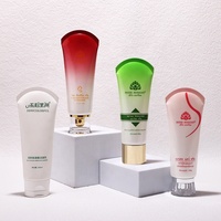Tubes cosmétiques de luxe vides en plastique blanc recyclable de 100 ml pour crème pour les mains, emballage cosmétique à presser
