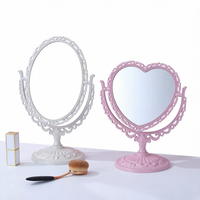 Miroir de Maquillage Rotatif Double Face Détachable en Plastique Moderne Européen pour Anniversaire Princesse Fille