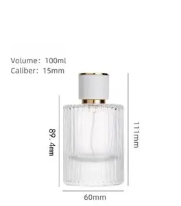 Light Luxury 30ml 50ml 100ml Transparent Empty Crimp Glass Spray Perfume Bottle