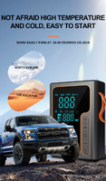 Automatic Car Battery Jump Starter Tire Inflator Double Cylinder Digital Pressure Gauge 12V Portable Air Compressor Plastic