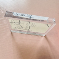 Notre première carte de date Plaque Couple carte cadeau pour elle Plaque acrylique Couple cadeau personnalisé emplacement Couples cadeaux pour femme et mari