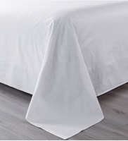 100% coton tissu pur couleur blanche en gros cinq étoiles hôtel luxe blanc ensemble de literie 100% coton ensemble de draps de lit