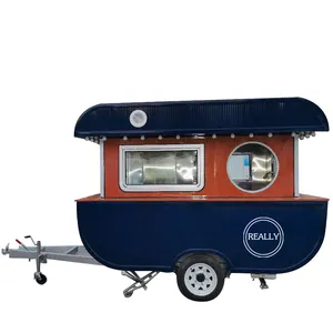 2024 Multi funzione di caffè Mobile rimorchio gelato Mini BBQ Hot Dog Food vendita chiosco chiosco carrello per la vendita