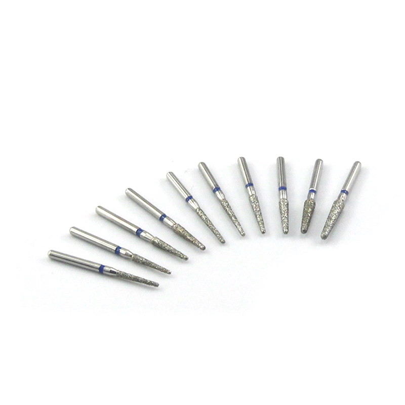 100-Piece Dental Diamond Burr Set - 20 Types, FG Shank, 1.6mm Medium Grit (FG1.6MM Kit)