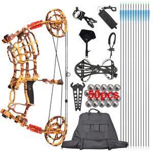 <span class=keywords><strong>Arc</strong></span> à Poulies Double Usage <span class=keywords><strong>Chasse</strong></span> à l'<span class=keywords><strong>Arc</strong></span> 30-70 lbs, Catapulte Bille d'Acier et Flèche - Product Image 2