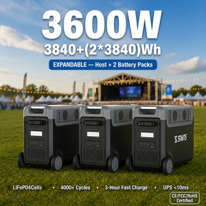Estación de Energía Recargable de 3840 Wh, 3600 W, Onda Sinusoidal Pura, Celdas Solares de Grado A, 4000 Ciclos, para Uso Fuera de la Red en Ucrania - Product Image 1