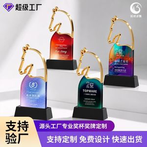 Trofeo de Caballo de Cristal Pinming Nuohao, Cristal K9, Logotipo Personalizado, Regalo Corporativo, Adorno, Recuerdo de Reunión Anual - Product Image 5