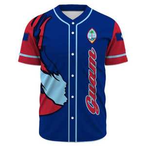 Vente en gros cousu polynésien Guam maillot de baseball personnalisé compétition de jeunes uniforme de baseball haut de chemise personnalisé - Product Image 1