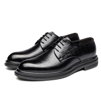 Mocassins à lacets plateforme en cuir véritable avec semelle extérieure en cuir collé, doublure en maille respirante et amortissante, design intemporel
