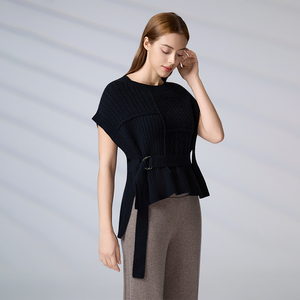 Fabricante de prendas de punto OEM y ODM, suéter de punto personalizado, chaleco informal sin mangas para mujer - Product Image 4