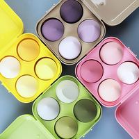 Éponge de maquillage en mousse pour le visage, fond de teint, mélangeur, éponge de beauté, en vrac, bon marché, doux, avec emballage, vente en gros