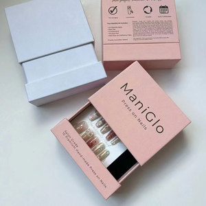 Cajas de regalo rígidas de papel blanco rosa pequeñas de lujo, anillos de almacenamiento de joyería de alta calidad, collares, pendientes, pulseras, lámina cosmética - Product Image 4