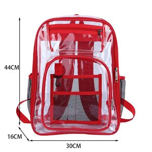 Large Capacity PVC <b>Clear</b> <b>Travel</b> Backpack Customized Waterproof Phone <b>Bag</b> Linen Vintage School <b>Bag</b> for Men Women Promotional - Product Image 5