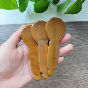 Outil Gua Sha en jaspe Mookaite, outil facial Gua Sha en jaspe Mookaite, <span class=keywords><strong>pierre</strong></span> <span class=keywords><strong>de</strong></span> <span class=keywords><strong>jade</strong></span> naturelle pour le massage du <span class=keywords><strong>visage</strong></span> et du corps - Product Image 2