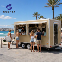 Remorque alimentaire mobile entièrement équipée, remorque de cuisine mobile personnalisée et remorquable pour la vente de nourriture de rue