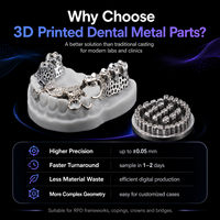 Service dentaire d'impression 3D en métal SLM, cadre RPD en titane pur personnalisé