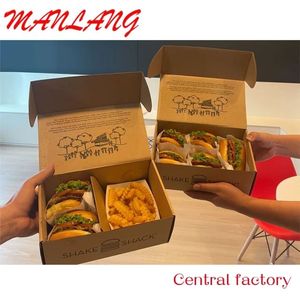 使い捨てフレンチフライチキンカーリーフライバーガーホットフード紙容器箱カスタムロゴ付き - Product Image 3