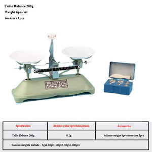 Balanza de pesaje manual 200G Mesa de mostrador de laboratorio de alta precisión Equilibrio Equipo de enseñanza de Física - Product Image 5