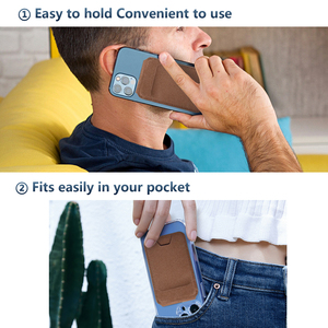 MFi Find My Location Lux Cuir Magnétique air Tag Wallet Finder Locator Itag Up-grade Réglable Wallet Stand pour <span class=keywords><strong>iPhone</strong></span> 15 16 - Product Image 3