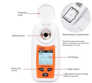 Réfractomètre Brix professionnel numérique 0-35% Brix mètre Instrument de mesure de <span class=keywords><strong>la</strong></span> <span class=keywords><strong>douceur</strong></span> compteur de Concentration de sucre pour les fruits - Product Image 4