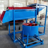 Laveuse à trommel portable pour or alluvial, combinée avec un séparateur centrifuge Knelson pour la récupération de l'or fin par gravité