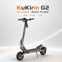 Scooter Eléctrico de 800W con Tracción Trasera KuKirin G2, Doble Suspensión, Todoterreno, para Adultos, con Autonomía de 50km