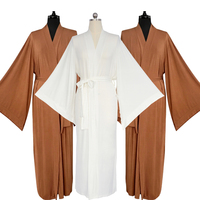 Robe Kimono Longue en Maille Unie, Col en V, Manches Larges, Coupe Ample, en Modal Doux et Respirant 230 g/m², pour le Matin