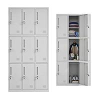 Armoire Métallique Grise Claire pour Vestiaire de Gym, École, Appartement, Étudiants et Personnel - Vente en Gros