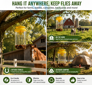 Reusable Outdoor Fly Trap Bottle Eco Friendly Fly Catcher No Poison Fly <strong>Killer</strong> for Garden Farm Patio Pest Control OEM - Product Image 4